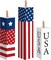 3 Pcs 4th of July Wooden Table Decorations Patriotic Table Centerpieces Independence Day Wood Firework Fourth of July Table Signs for Home Farmhouse Decor(Star)